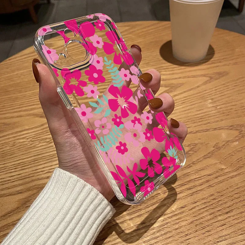 Lila Blumen Transparente Hülle für Samsung A57 A56 5G A55 A37 A54 A53 A16 A26 A36 A35 A34 A33 A07 A06 S26 S25 Ultra S24 S23 S22 Cover – Detail 6