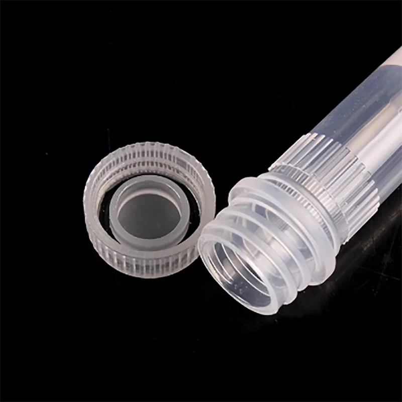 100PCS Cell Cryotube 0.5/1.5//2ml Cryotube Sample Tube Unscaled Bottle Sample Bottle Screw Top Flat Bottom