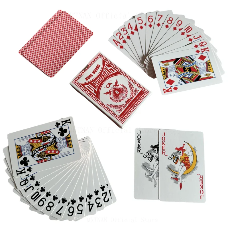 Playing Cards Poker Set 54 pieces/set Grey Core Paper Poker King Deck
