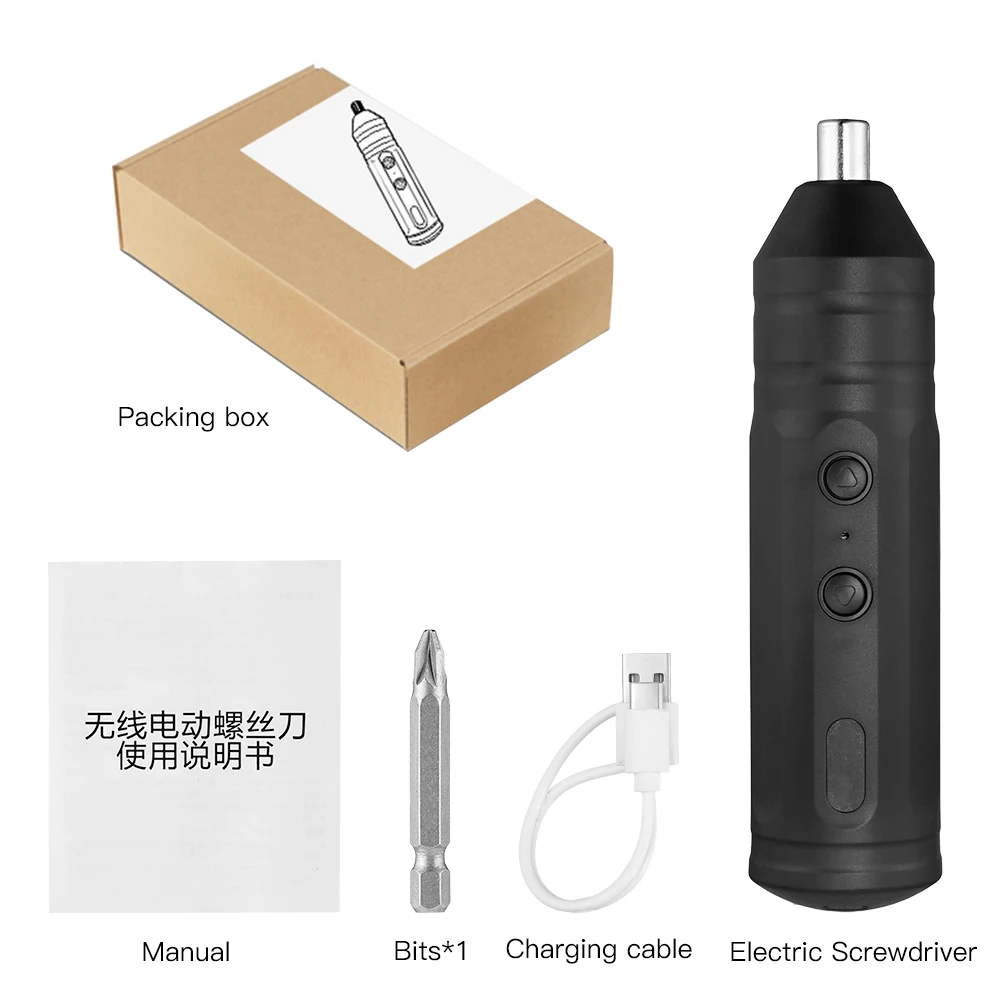 small glue gun Mini Electric Screwdriver USB Charging Screw Driver Cordless Automatic Screwdriver Drill Bits Portable Power Tools with Bits best heat gun Power Tools