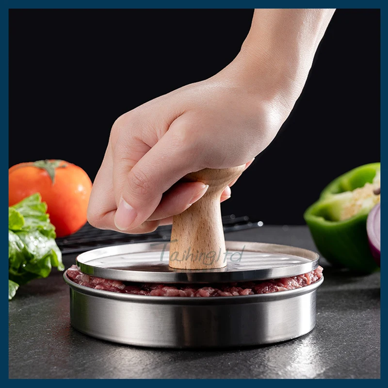13CM Hamburger Maker Press Chopped Steak Meat Smasher Cutlet Mold Croquettes Kitchen Cooking Tool Hamburgueria Diner Accessories