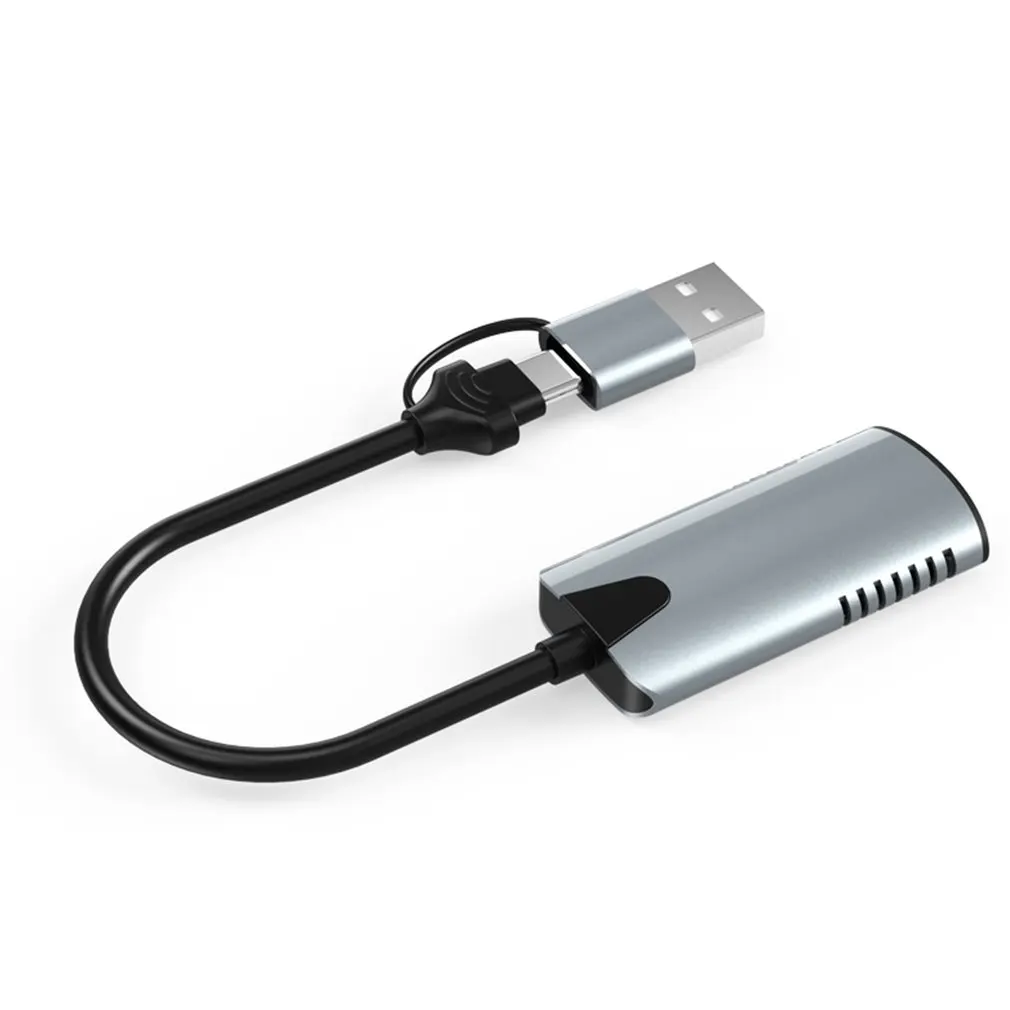 

1080p Video Capture Card USB C USB-A HDMI-compatible Grabber Recorder for PS4 Game DVD Camcorder Camera Recording Live Streaming
