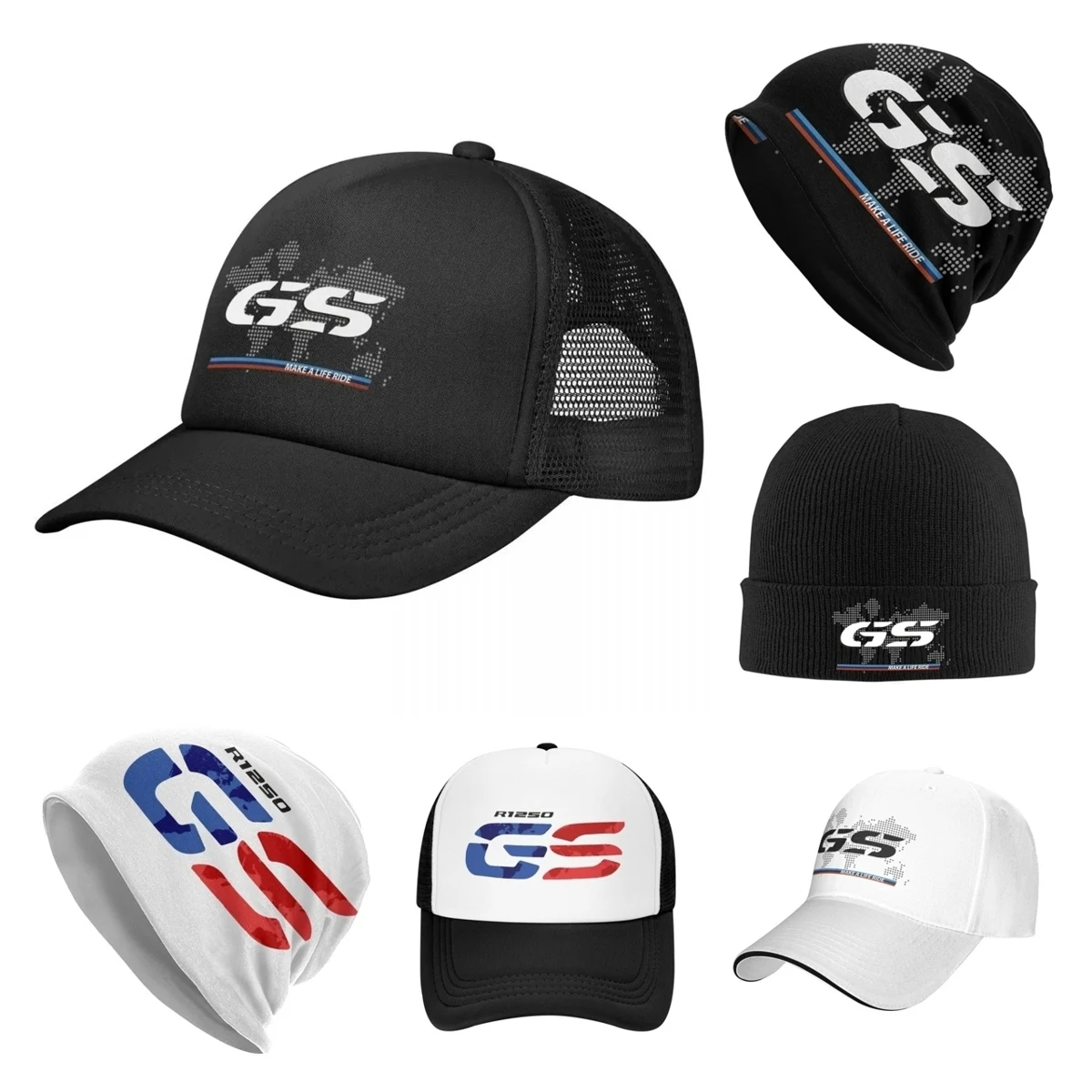 

GS World Map Motorcycle Trucker Hat Adult Fashion Hats Sun Caps Fishing Hat Breathable Polyester Mesh Baseball Caps Summer