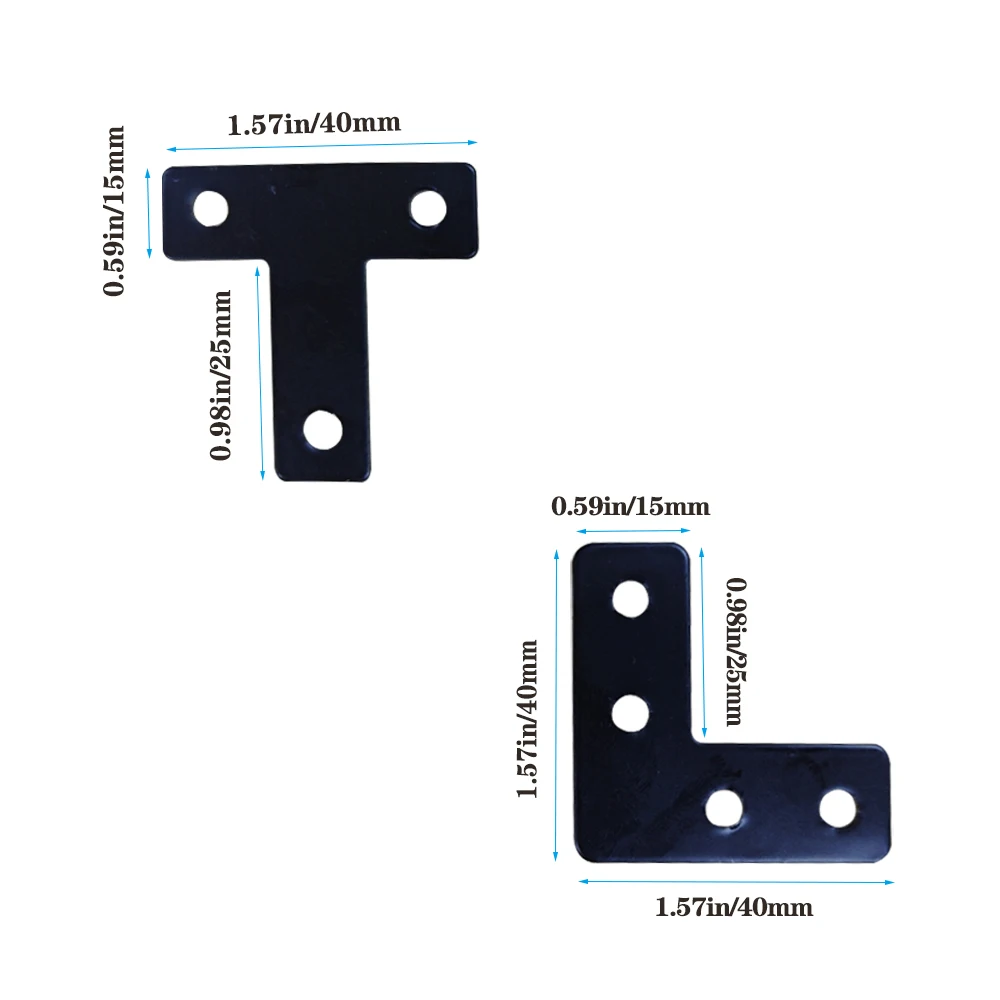 Description Picture 6 of item10pcsT&L black corner code, wardrobe fixed connectors, splicing various tools, hard wear-resistant hardware accessories