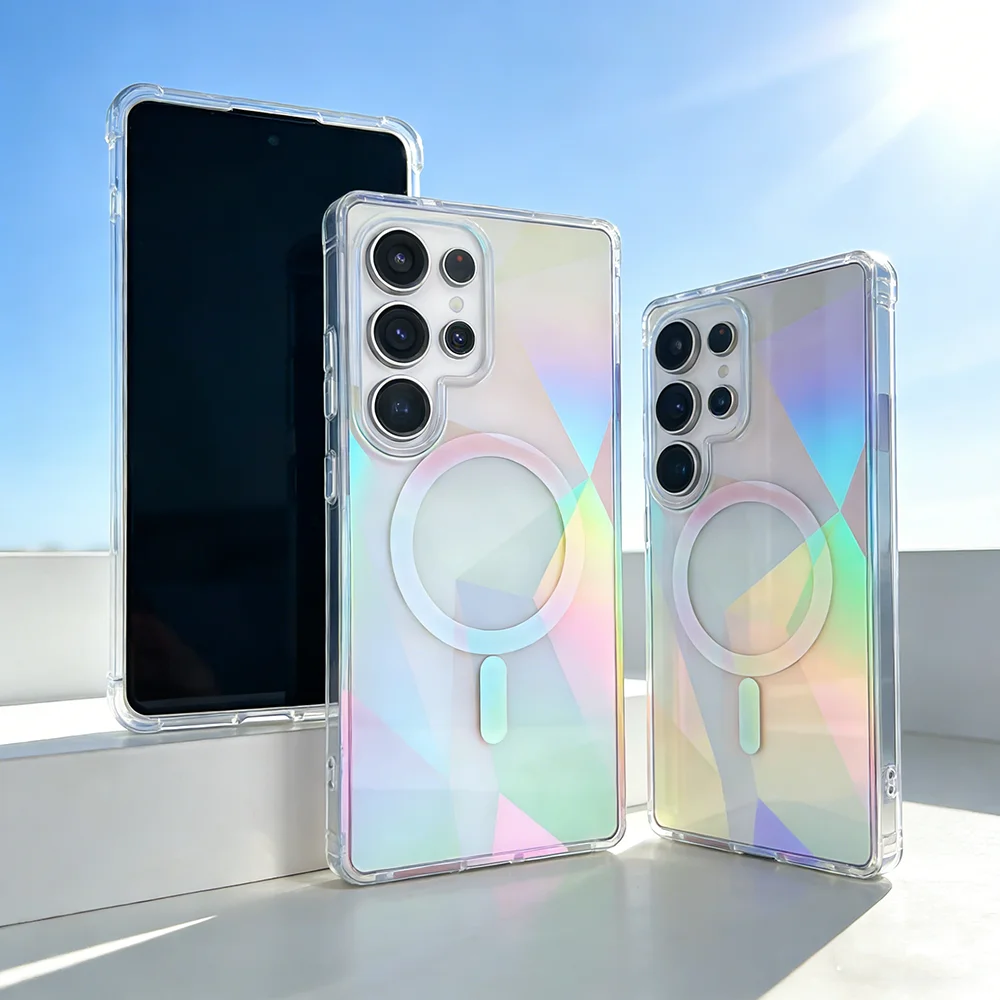 Luxury Magnetic Plating Gradient Phone Case - Transparent and Anti-Scratch Cover