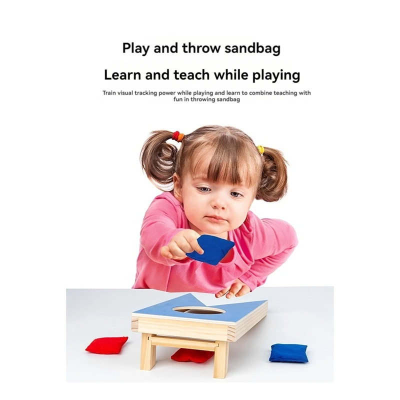 Cornhole Game Set With 4 Bean-Bags - Great For Indoor & Outdoor Play,Perfect Bag-Toss Game For Your Child 3