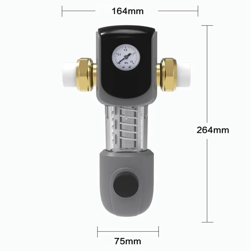 1pc High Flow Backwash Prefilter Stainless Steel Filter Screen Fully Automatic Cleaning Pipeline Water Purification