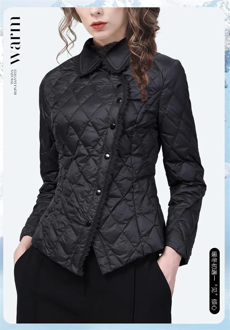 Women Parkas Short High-quality Elegant Thin Slim Waist Casual Down Cotton Jackets Coat New Autumn Female Parka Outwear