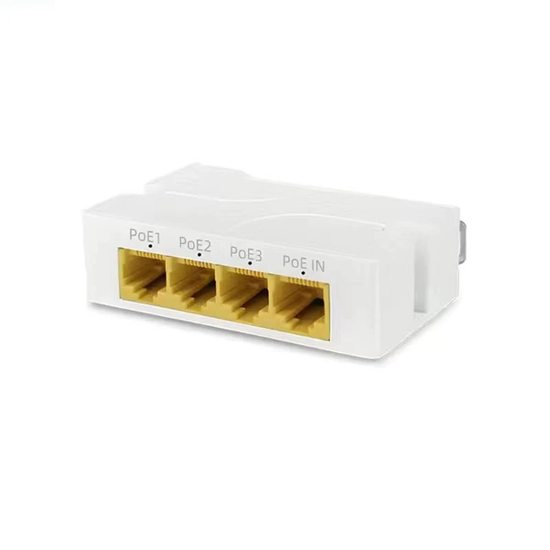 

4Port Gigabit POE Extender 1000M 1 To 3 Network Switch Repeater IEEE802.3Af/At Plug&Play For Poe Switch NVR IP Camera AP