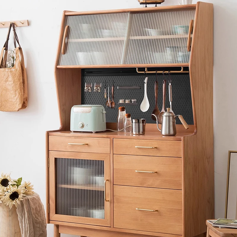 Kitchen Mobile Locker Sideboard Laden Tall Cabinet Cabinet Glass Storage Sideboard Dining Room Meuble Cuisine Indoor Decoration