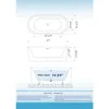 67" Acrylic Contemporary Soaking Tub with Matte Black Overflow and Drain，Acrylic Reinforced with Fiberglass，Freestanding Bathtub 6