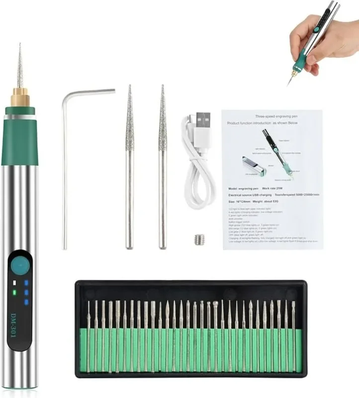Portable Electric DIY Engraving Pen Artisan DIY Pen Etching Craft Tools Machine For Glass Metal Wood electric engraving pen