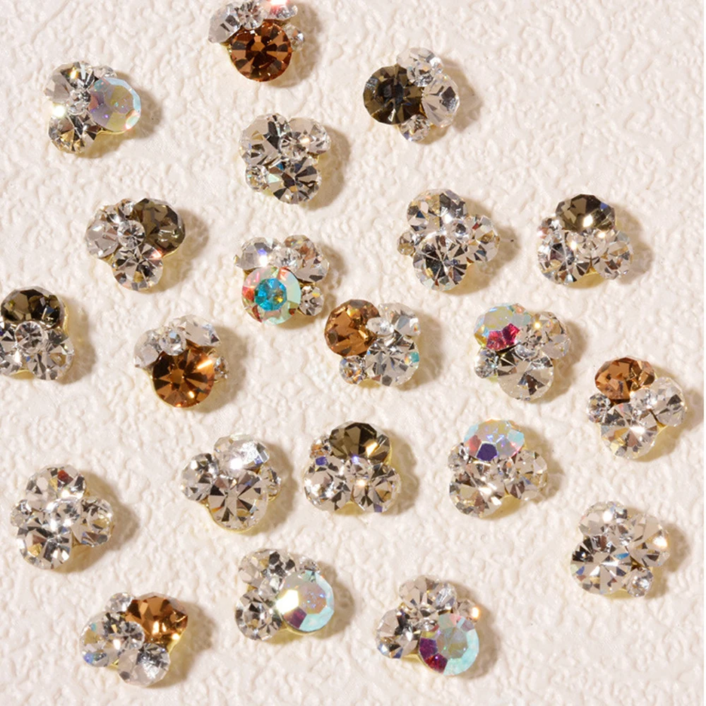 

5Pcs/Set 3D Shiny Crystal Diamonds Nail Art Decoration Classic Geometric Nail Rhinestones DIY Manicure Ornaments