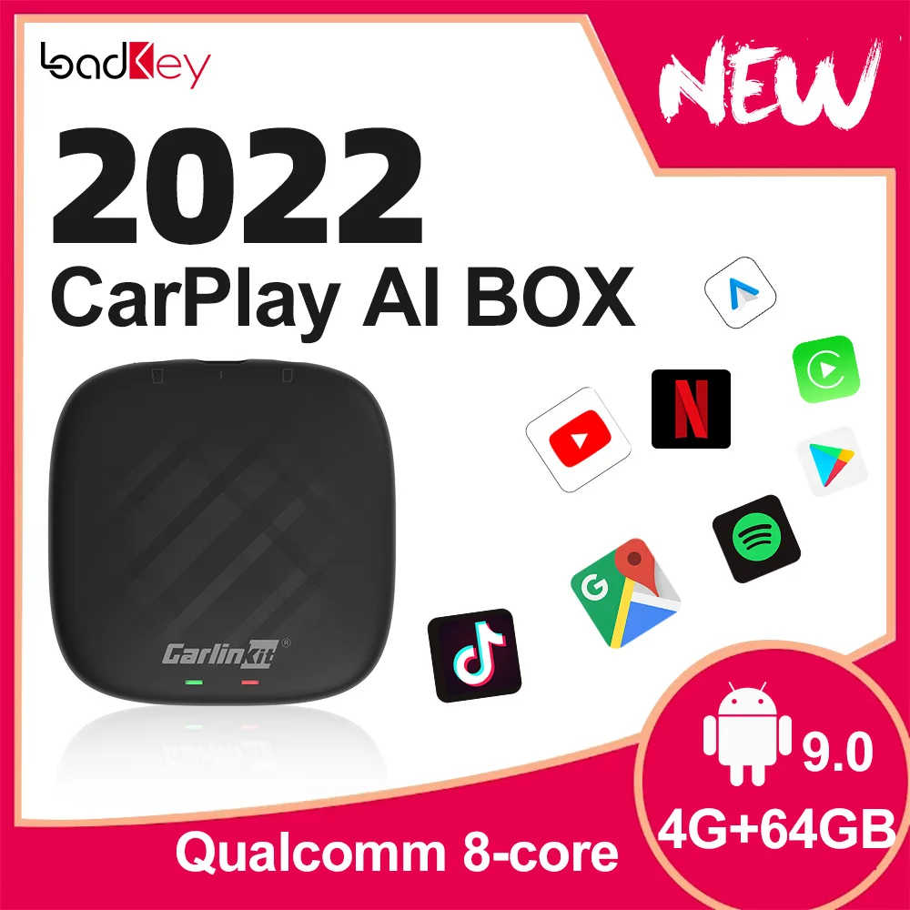 Carlinkit 3 CarPlay Mini Ai Box беспроводной Apple Android авто для Audi Bmw Mazda Toyota Netflix 4G LTE 128G GPS |