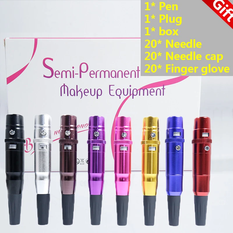 Tattoo Kit Permanent Eyebrow Machine Demografo PMU Pen Swiss Motor for Microblading Universal Needle