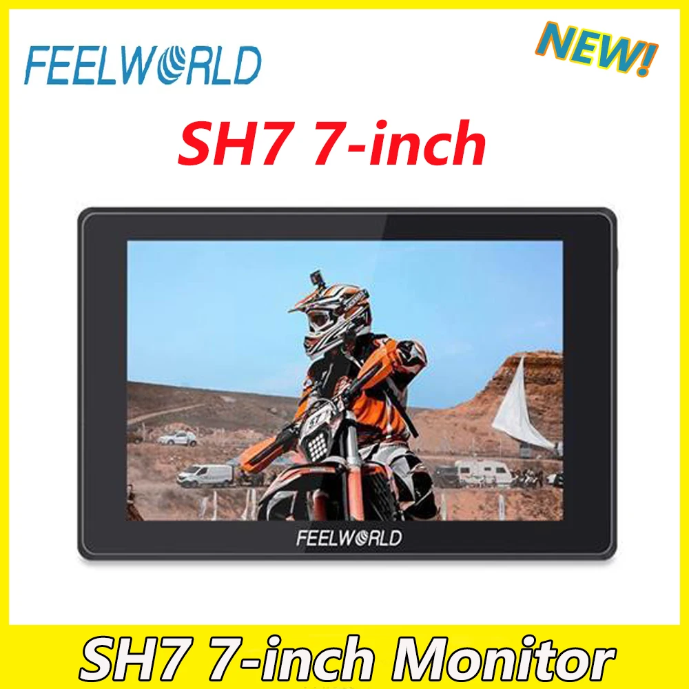 Feelworld Sh7 Monitor Schermo Full Hd Da 7 Pollici Ultra Luminoso 2200Nit Monitor On-Camera Sdi Hdmi Cross Conversion