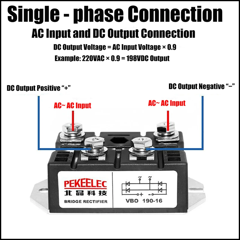 고품질 MDS150A1600V 3상 정류기 브리지 12V 24V 36V 48V 220V 480V AC-DC 가정용 고전력 모듈 150A 1600V DIY용