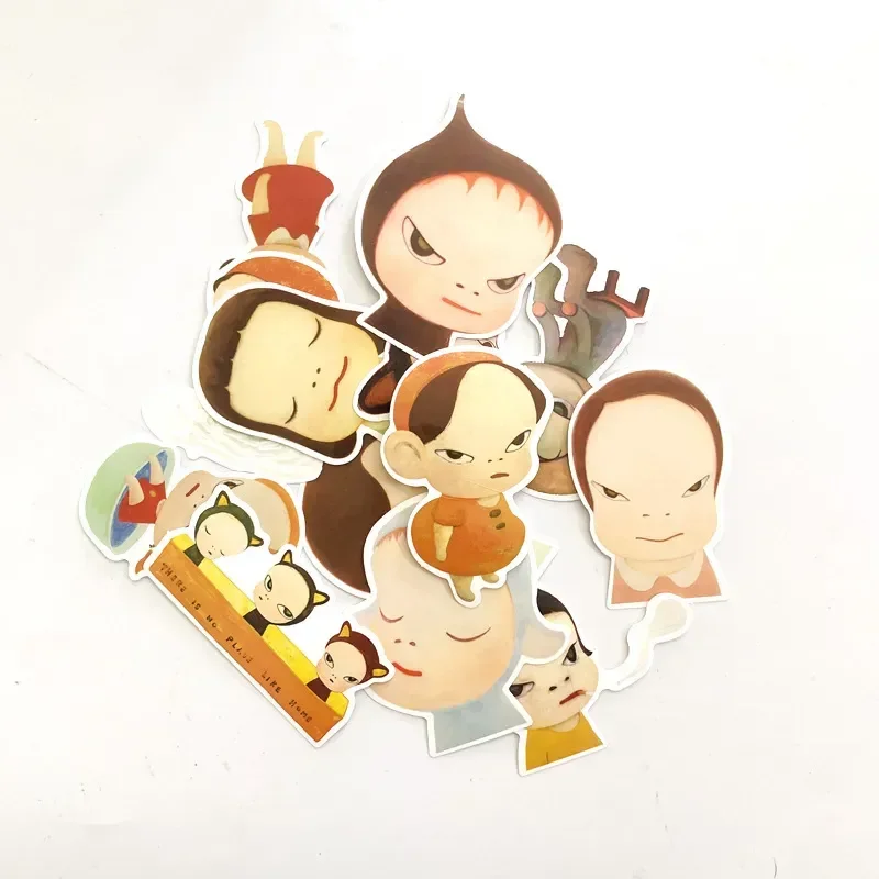 13 шт. японские наклейки Nara Yoshitomo, наклейки для ноутбука, мотоцикла, багажа, сноуборда, холодильника, телефона, автомобиля