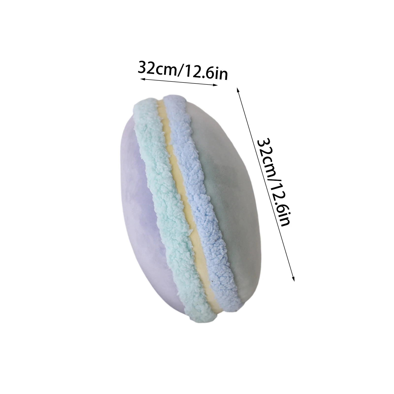 Colorful Macaron Plush Round Decorative Cushion - Soft and Cute Plush Toy Pillow