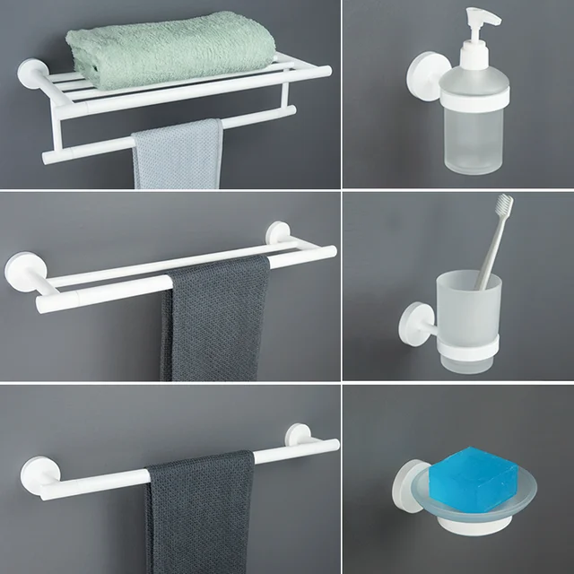 Set di accessori per il bagno bianco opaco Set di accessori per