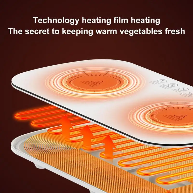 Electric Warming Tray Multifunctional Food Insulation Warmer Board Defrosting Heat Conducting Plate  for Dinners Restaurantstray images - 6