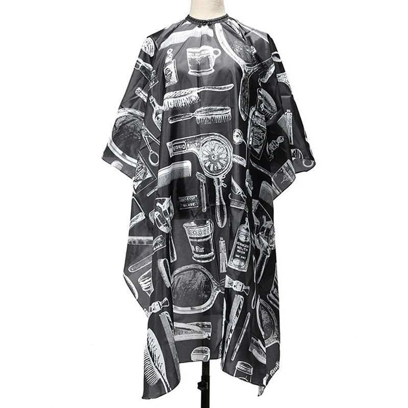 Hairdressing Cape Black White Professional Hair-Cut Waterproof Protect Gown