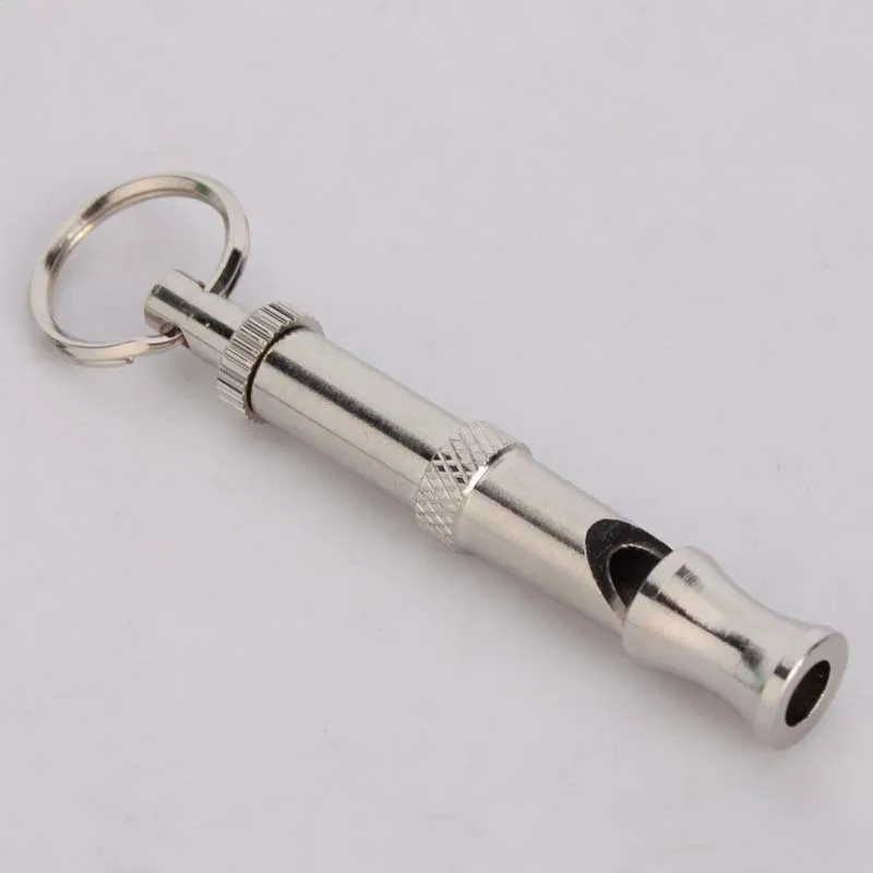 Training Puppy Pet Dog Whistle Two-tone Ultrasonic Flute Stop Barking Ultrasonic Sound Repeller Cat Keychain 1PC dog whistle
