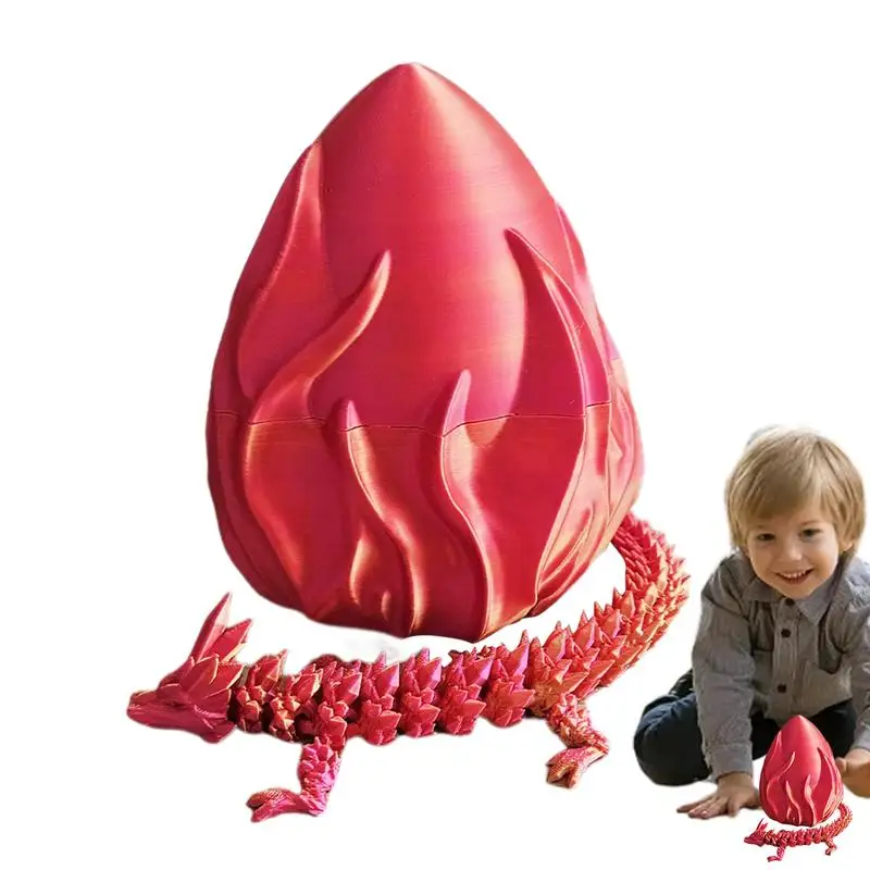 

3D Dragon Egg 3D Printed Vivid Dragon Inside Egg Toys Home Decor Desk Toys Articulated Figure Decoration For Tabletop Bookshelf