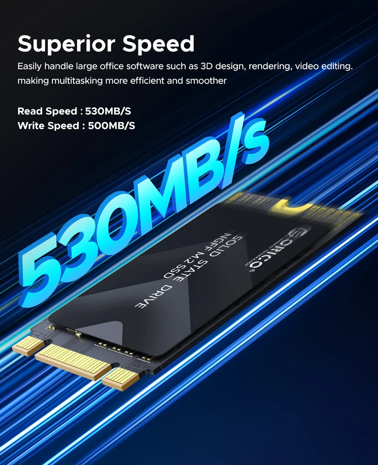 ORICO M.2 2242 SSD SATA 3.0 530Mbps TLC NAND SATA III 6Gbps