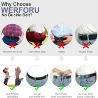 New Adjustable Belts Women Buckle-Free Waist Jeans Pants Stretch Elastic Waist Men Canvas Belt Lazy Invisible Seamless Belt 2025 - Image 5