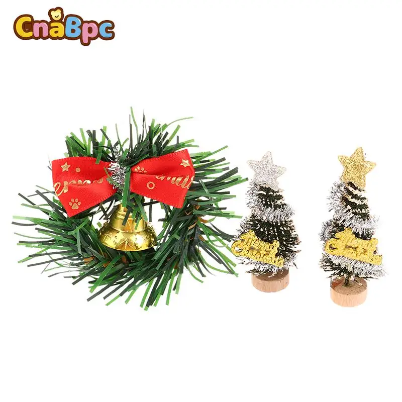 

1:12 Dollhouse Miniature Christmas Decor Garland Christmas Tree Ornament DIY Dolls House Home Xmas Scene Decor Model Toy