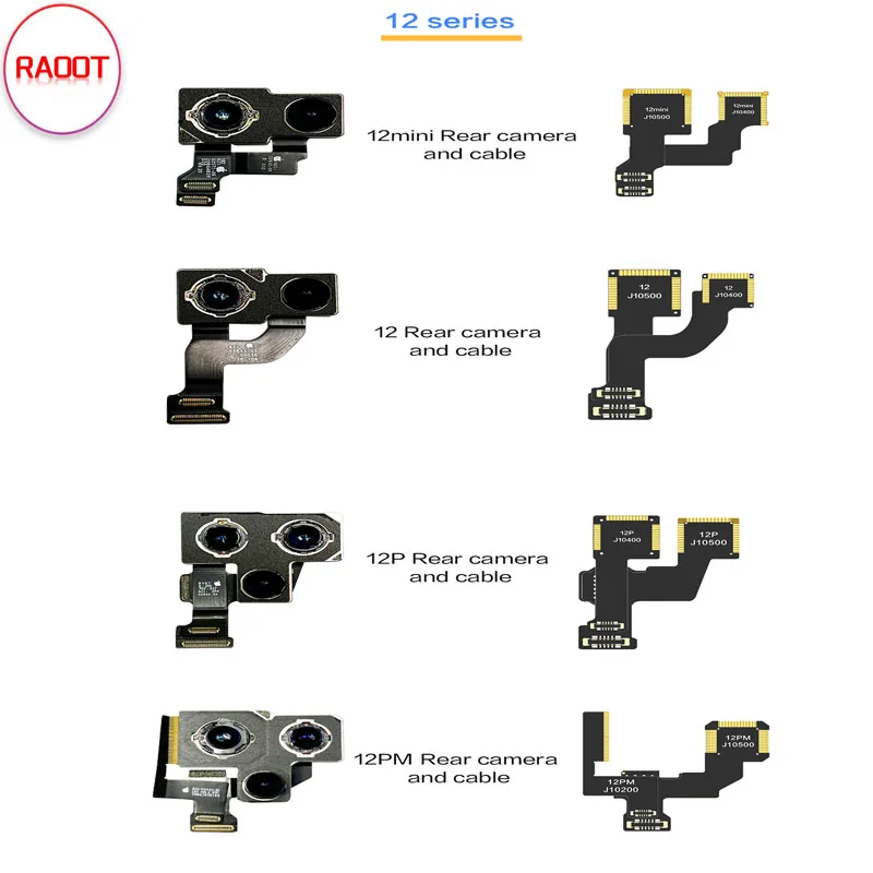 

i2c Empty Rear Camera Flex Cable FPC for iPhone 11 12 13 Pro MAX Wide Angle Long Focus Maintence Repair Swap Parts Kit