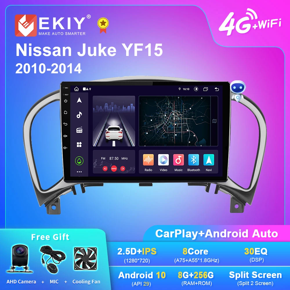 Ekiy Q7 Android 10 Car Radio For Nissan Juke Yf15 20102014 Navi Gps Dsp Carplay Auto Multimedia