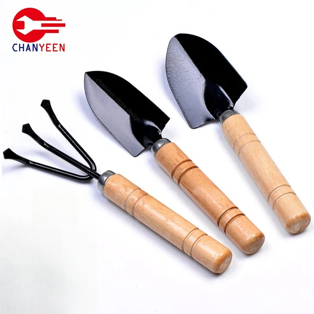 3Pcs Mini Size Garden Tools Set for Garden Plants Flower Pot Cactus Vegetables Digging Weeding Indoor Small Plants Garden Access 1