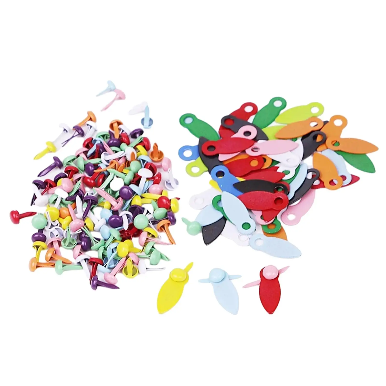 100x Mini Brads Portable Picture Hangers Supplies 100x Picture Frame Turn Buttons for Crafts Scrapbooking Album Frame DIY Photos picture frame hangers