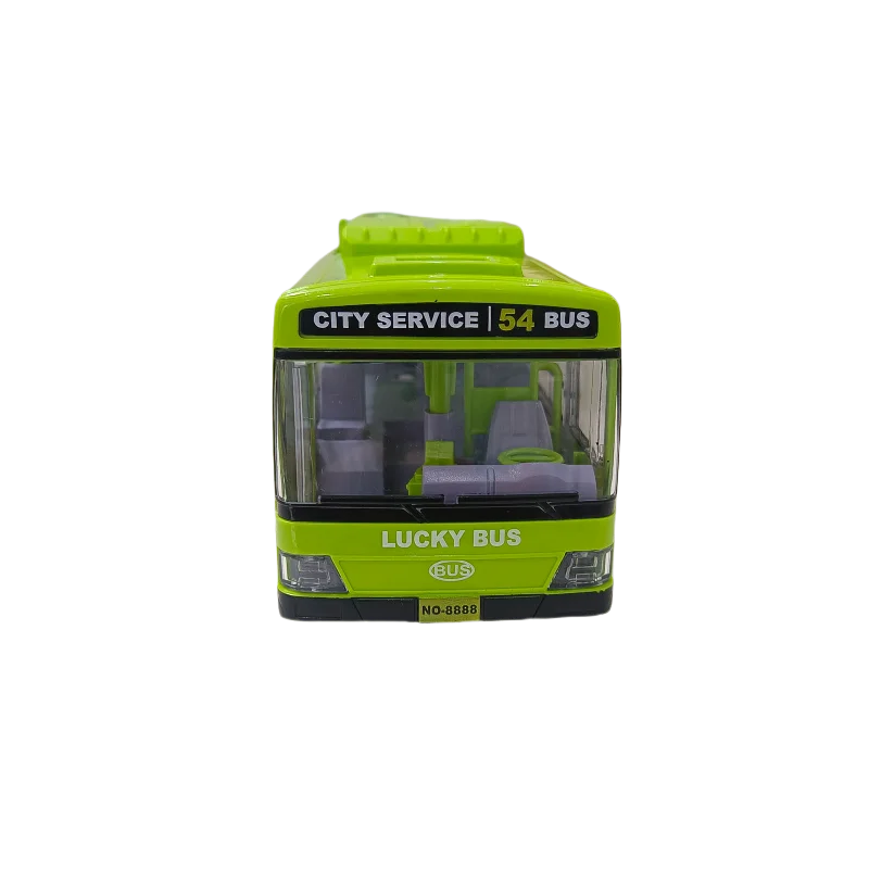 מודל אוטובוס סימולציה בגודל גדול עם תאורה לנהיגה, מתנות לילדים ליום הולדת ולחג המולד, דלתות נפתחות עם מוזיקה
