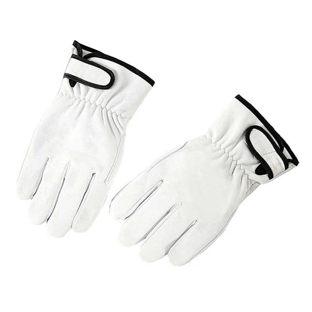 Work Gloves Sheepskin Leather Workers Welding Safety Protection Garden Sports Motorcycle Driver Wear-resistant Gloves