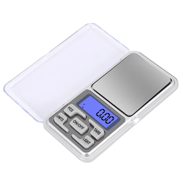 Digital Precision Gram Scale, 0.001oz/0.01g 500g Mini Pocket Scale,  Portable Electronic Weight Jewelry Scales, Tare, Auto Off, Stainless Steel,  White