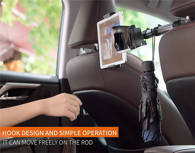 

7-14.5" Car Seat Back MountCar buckle mobile phone holderBack car water cup holder with hookAutomotive Interior Products