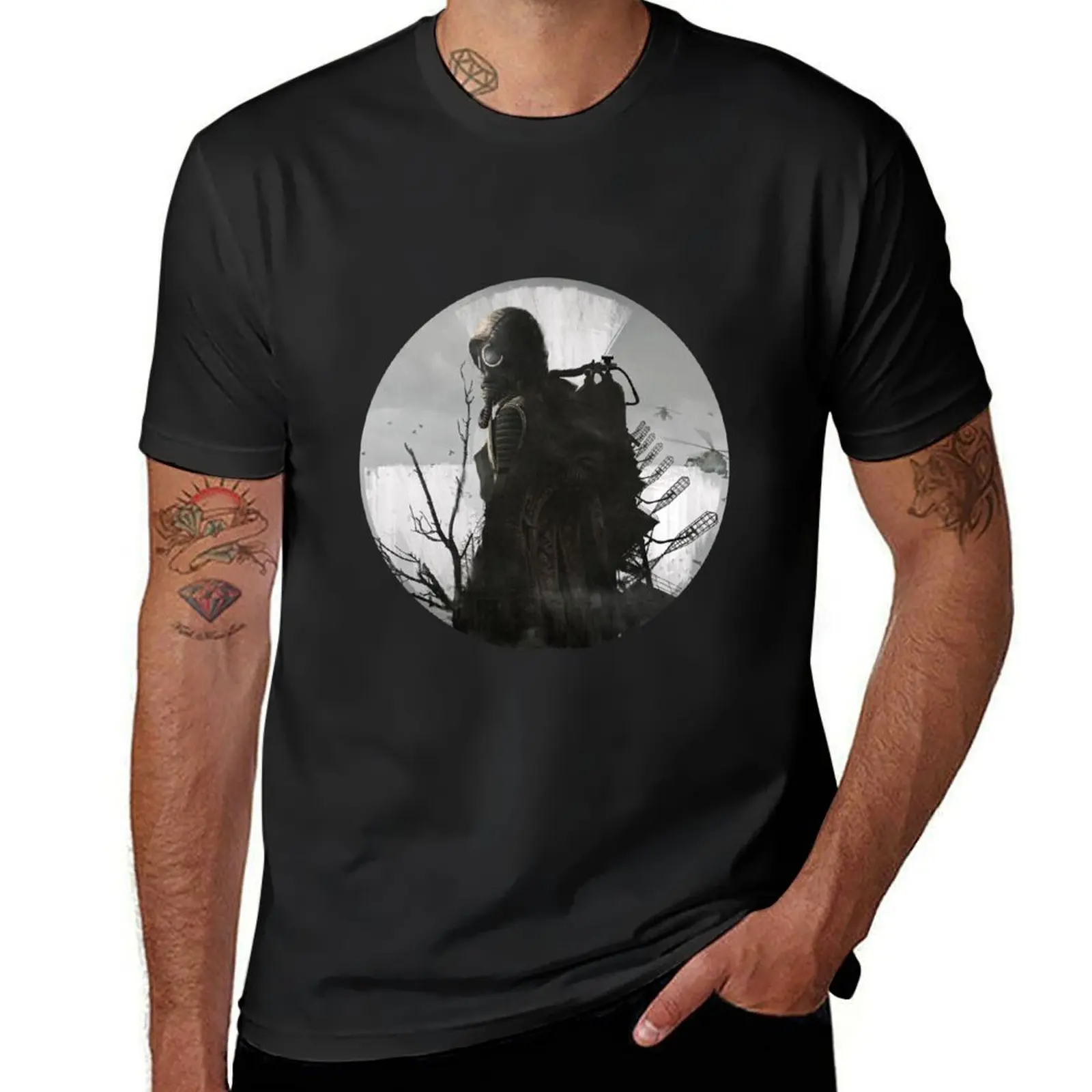 

Мужская футболка с принтом сталкера