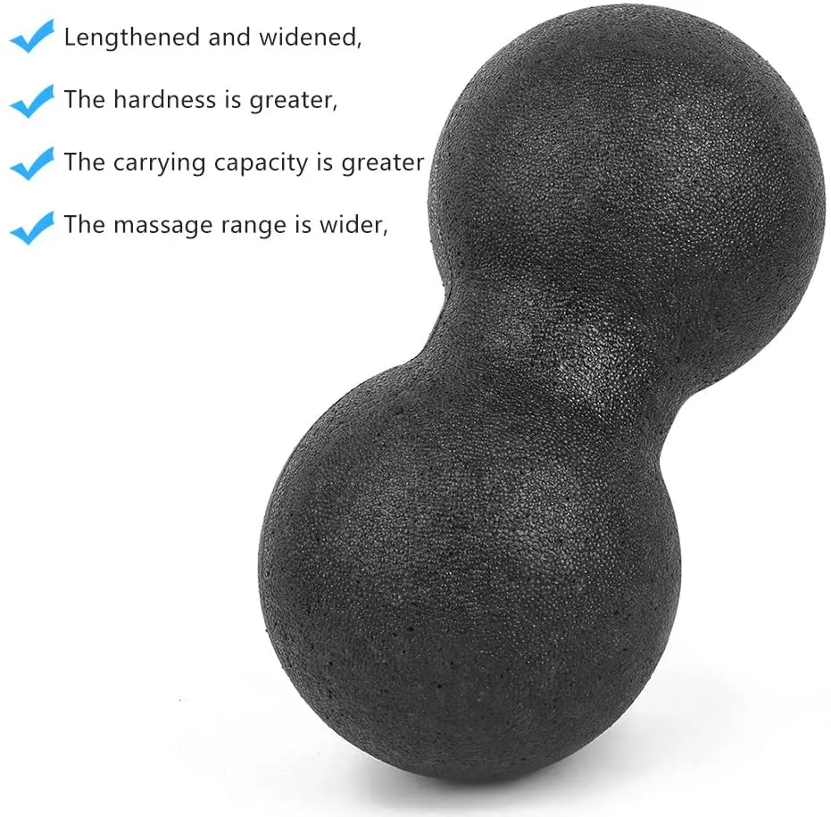 24*12CM Fitness Peanut Fascia Ball EPP Massage Ball Double Lacrosse Ball Perfect for Plantar Fasciitis Trigger Point Deep Tissue