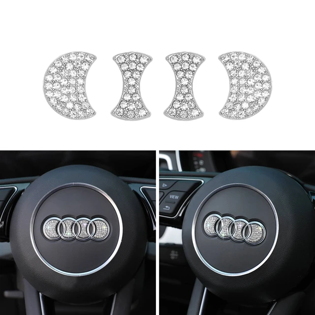 Auto Kristall Lenkrad Bling Aufkleber Logo Diamant Abdeckung Ring