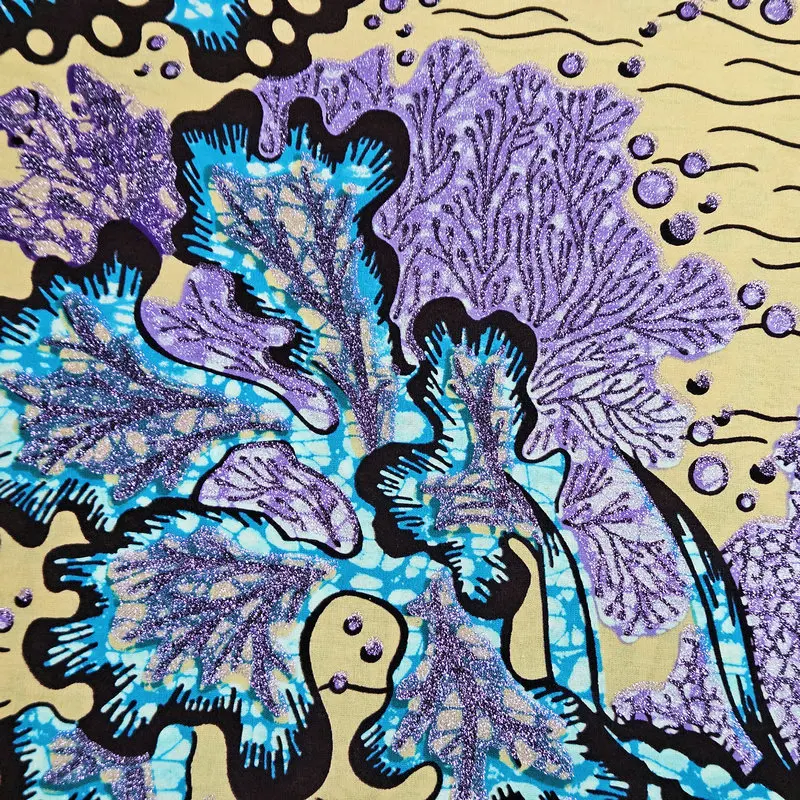 cotton golden glitter super block wax print fabric holland wax