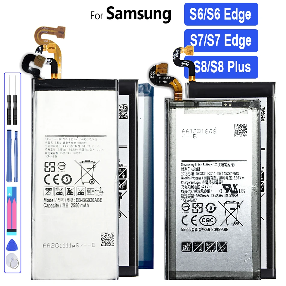Eb-Bg900Bbc Batteria Di Alta Qualità Per Samsung Galaxy S3 S4 S5 S6 S7 Edge S8 Plus G930 G900 G9200 I9300 G935 Batteria Eb-Bg920Abe
