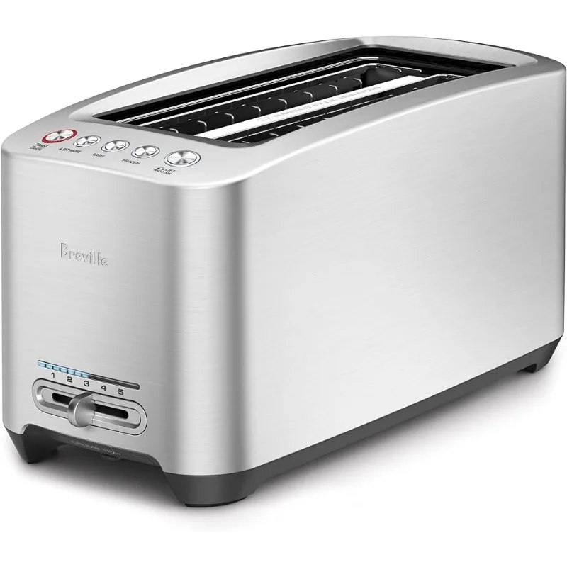 

Литой тостер Breville BTA830XL, умный тостер с 4 ломтиками и длинным слотом, из матовой нержавеющей стали