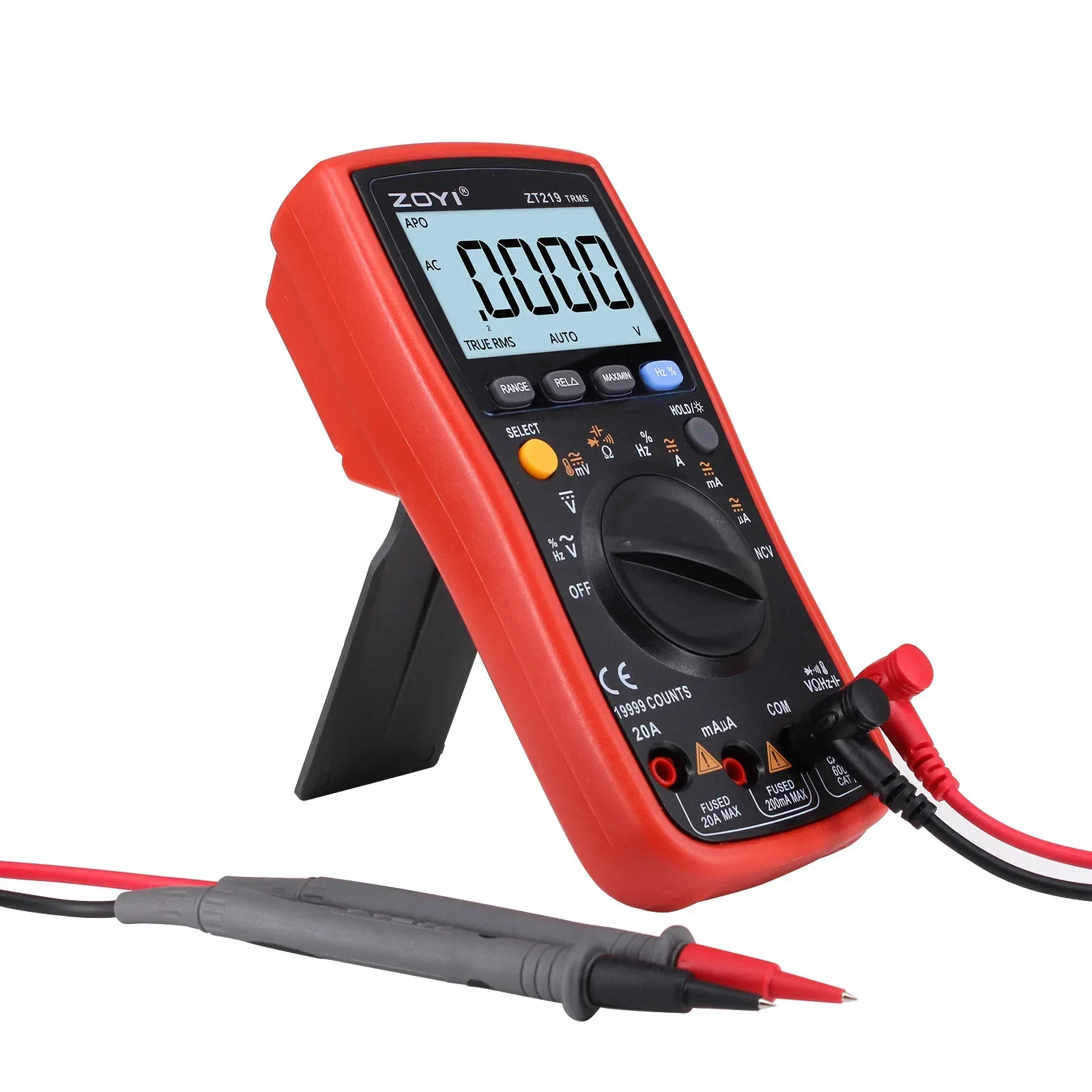 ZOYI ZT219 19999 Counts Digital Multimeter Professional True-RMS Voltmeter AC DC Current Tester Resistance Capacitor Meter