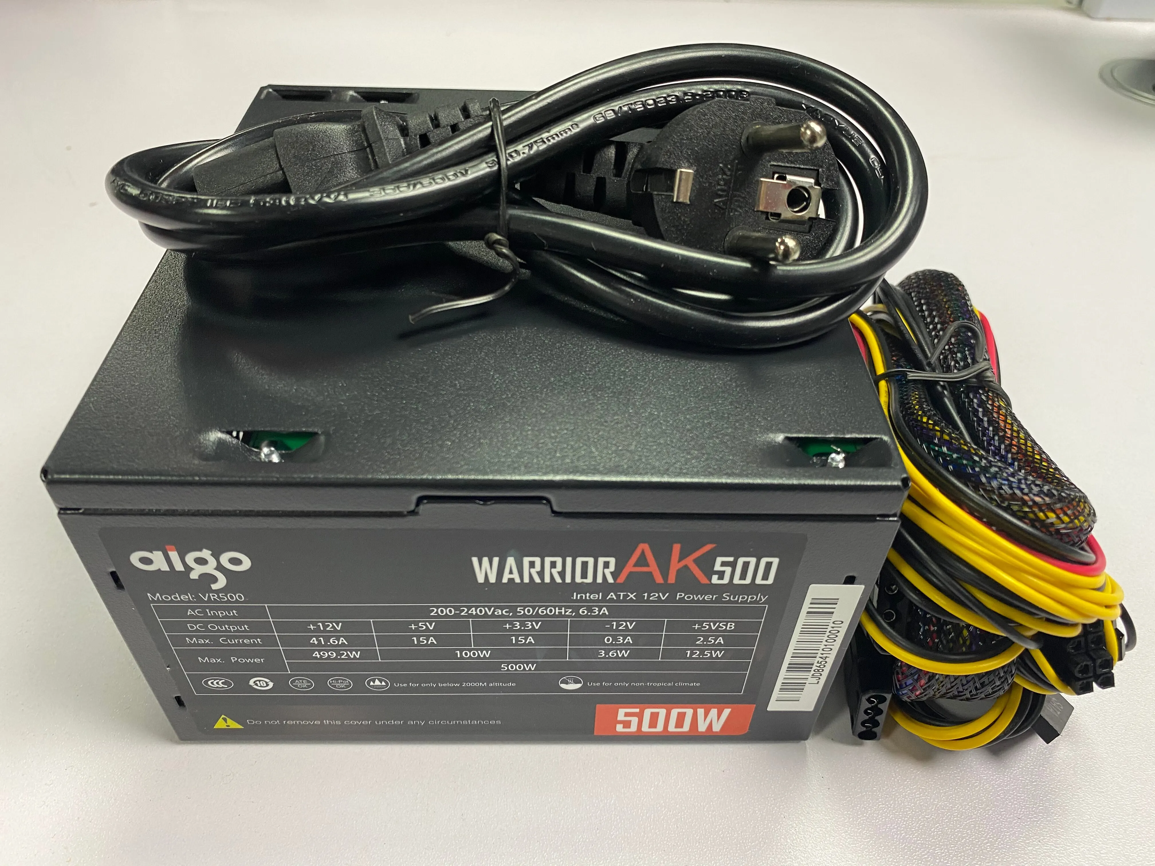 وحدة إمداد طاقة سوداء Aigo AK W PC PC PSU هادئة لل...