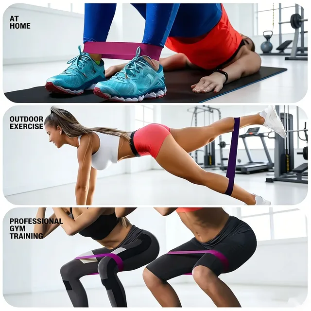 5PCS Portable Resistance Bands Set Elastic Workout Bands for Strength Training Yoga Pilates Gym