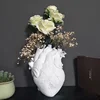 Heart Shape Flower Vase Resin Vase Dried Flower Container Vases Pots Body Sculpture Desktop Flower Pot Home Decoration Ornaments 5