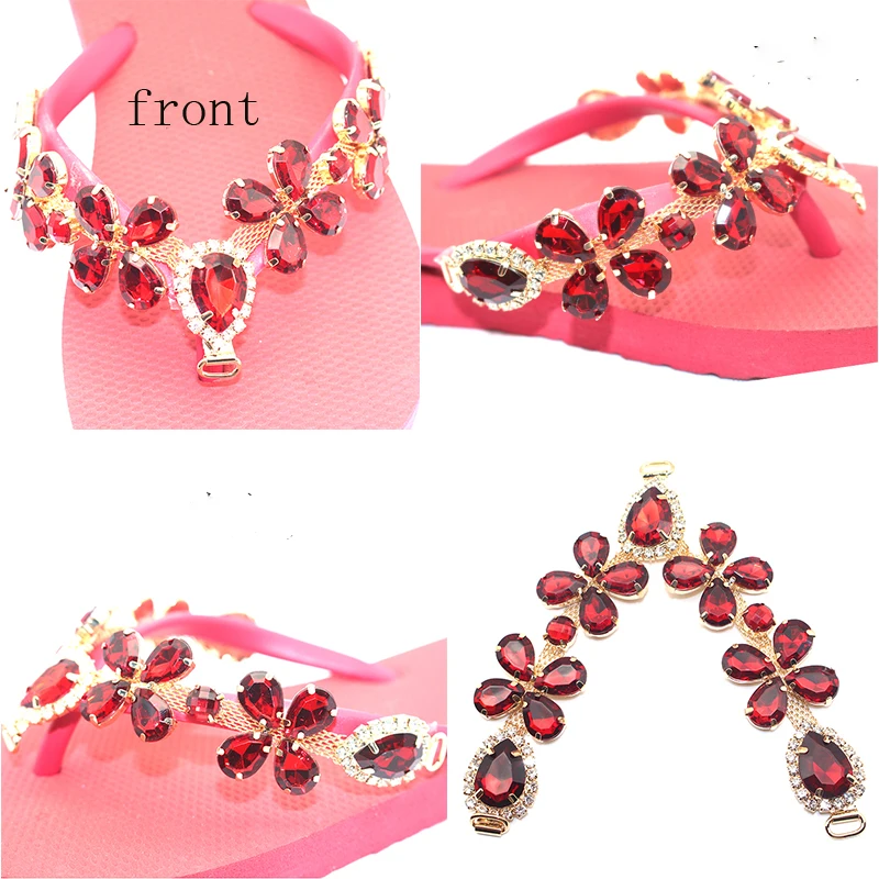 

1PCS90 * 93 Fashion New Color Jewelry Accessories Metal Super Flash Large Diamond Women's Herringbone Slipper Chain Wholesale
